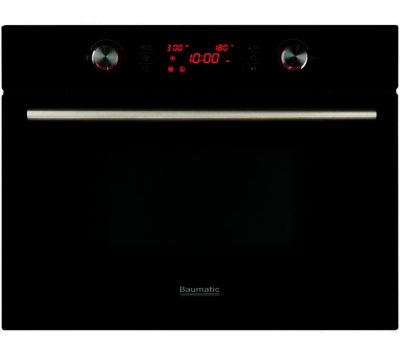 Baumatic BMC460BGL Built-in Combination Microwave - Black Glass